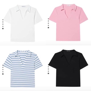 ÁO POLO CỔ V STRADIVARIUS