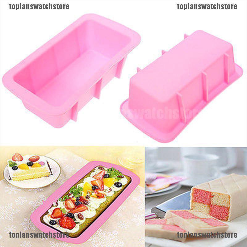 Khuôn Silicone Làm Bánh Mì Chống Dính Hình Chữ Nhật Tiện Dụng