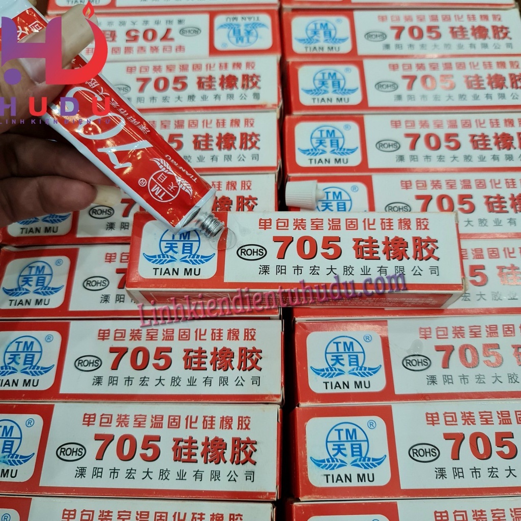 Keo đổ mạch máy giặt 704 705 Keo silicon trong suốt đổ mạch điện tử chống nước cách điện chống ẩm keo dán mạch điện