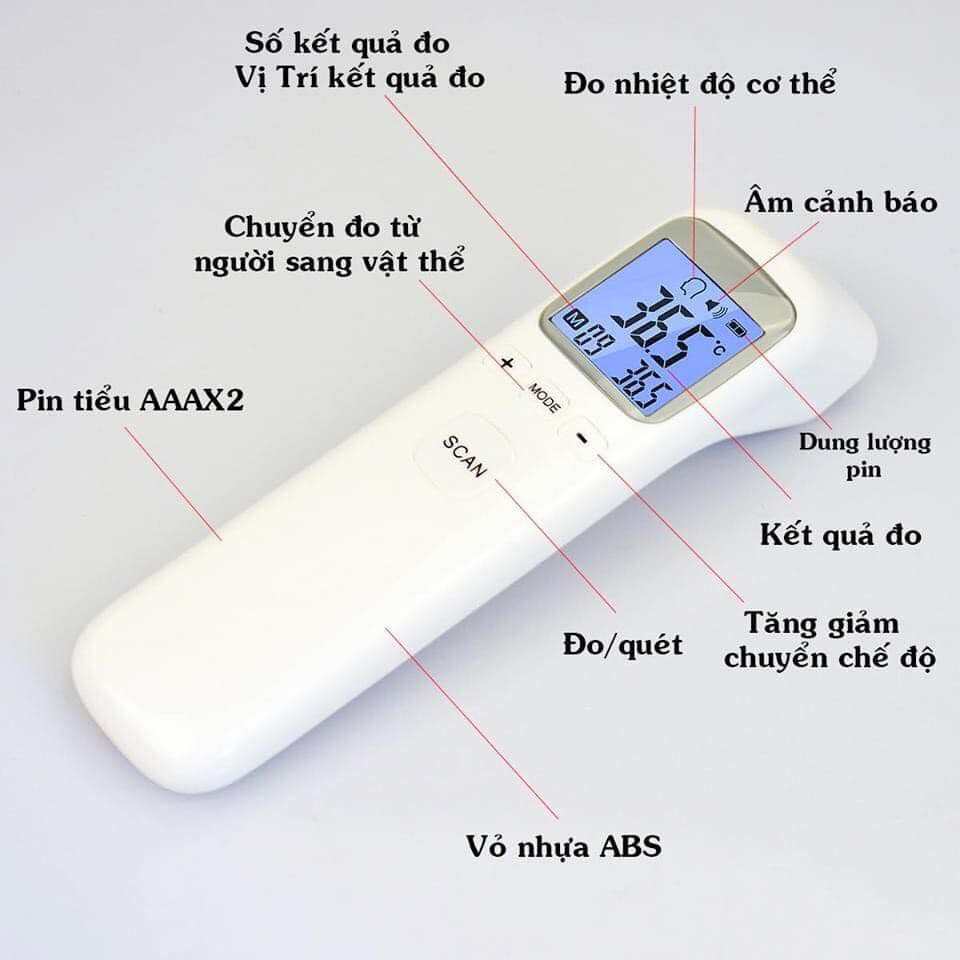 Nhiệt kế điện tử chính hãng Infrared (tặng kèm pin và túi đựng)