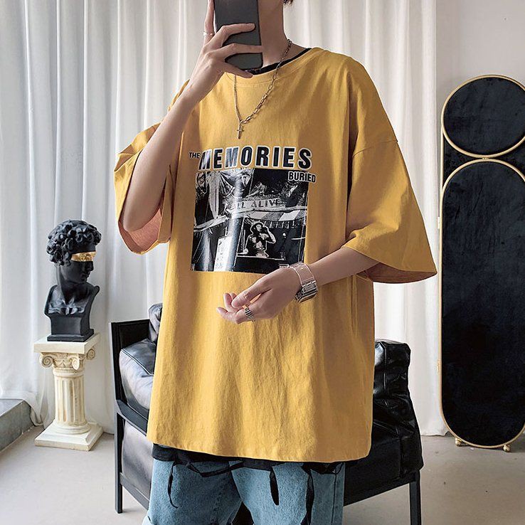 Áo thun nam nữ Unisex, áo Phông  tay lỡ form rộng 3 màu trắng đen vàng, áo phông rộng oversize cotton | BigBuy360 - bigbuy360.vn