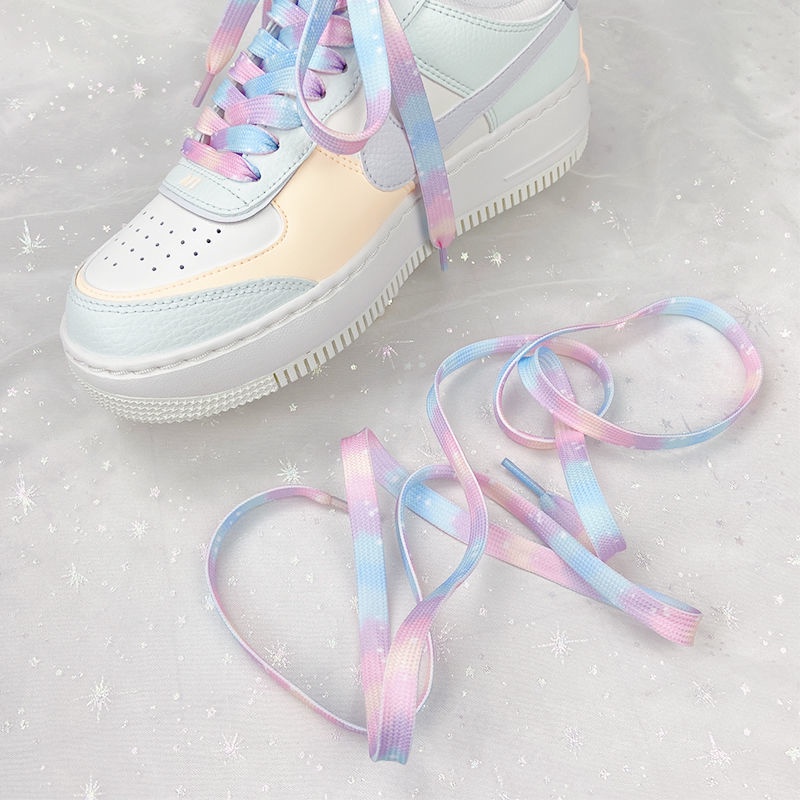 Dây Giày Canvas Màu Gradient Phong Cách Mới af1 Air Force One aj1