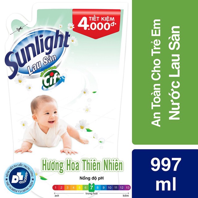 Nước lau sàn Sunlight 1kg chai
