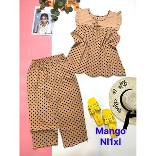 Đồ bộ bigsize quần 9 tấc vải lụa mango mặc nhà mềm mát