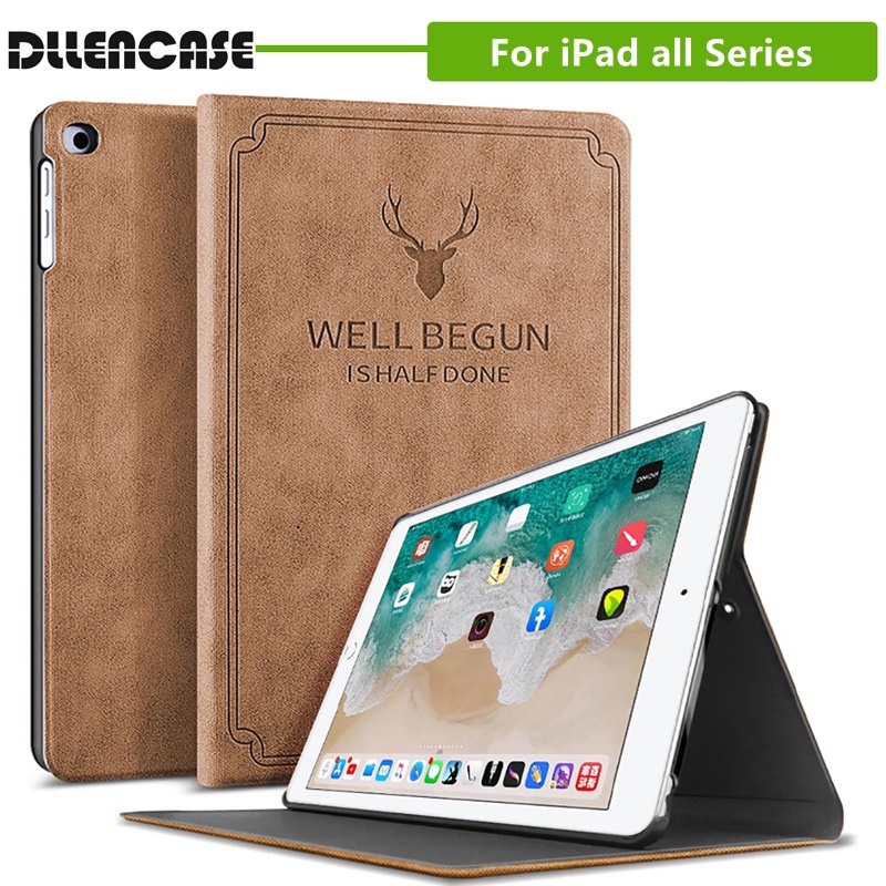 Bao da máy tính bảng DLLENCASE A021 da PU thích hợp cho iPad Air 3 2 1 Mini 5 4 Pro 11 9.7 6th 5th 10.2 7th Mini 1 2 3