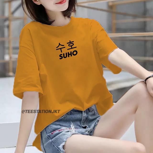 Áo Thun Tay Ngắn In Hình EXO Thời Trang Hàn Quốc Dành Cho Nam Nữ