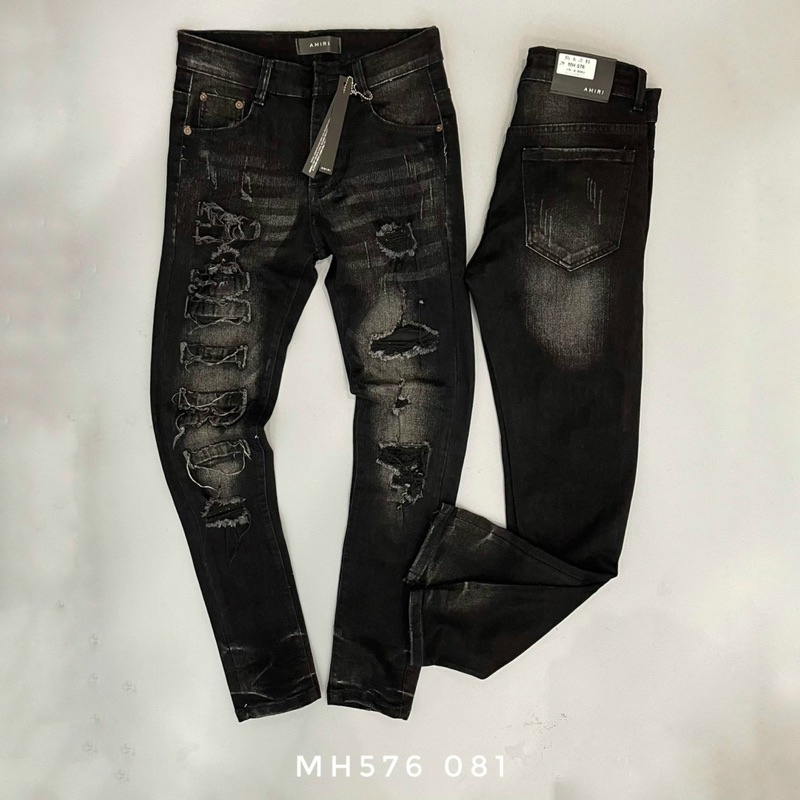Quần bò biker nam khoá lệch ống côn,quần jean cao cấp thêu Micky vải co dãn nhẹ cực bền màu,giá rẻ nhiều mẫu Hot 2021