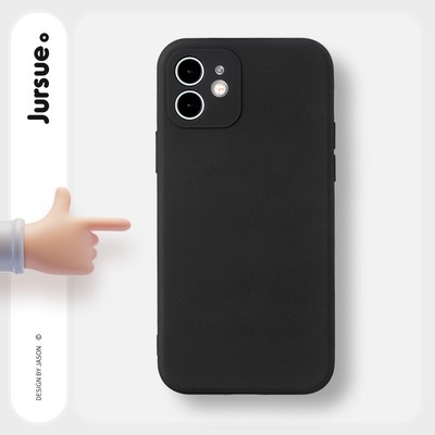 Ốp lưng JURSUE silicon mềm viền vuông chống bẩn cho iPhone 16 15 14 13 12 11 Pro Max SE 2020 X XR XS ip 8 7 Plus Y299
