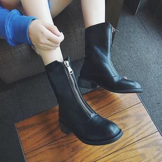 Boots da cao cổ kéo khoá hot hit