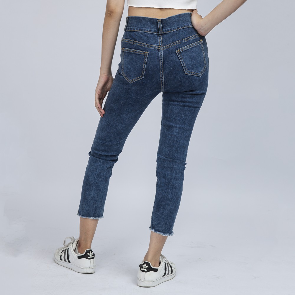 Quần Jean Nữ Cạp Cao 2 Nút Co Giãn Thời Trang Cao Cấp QR09. xynhshop999 | BigBuy360 - bigbuy360.vn