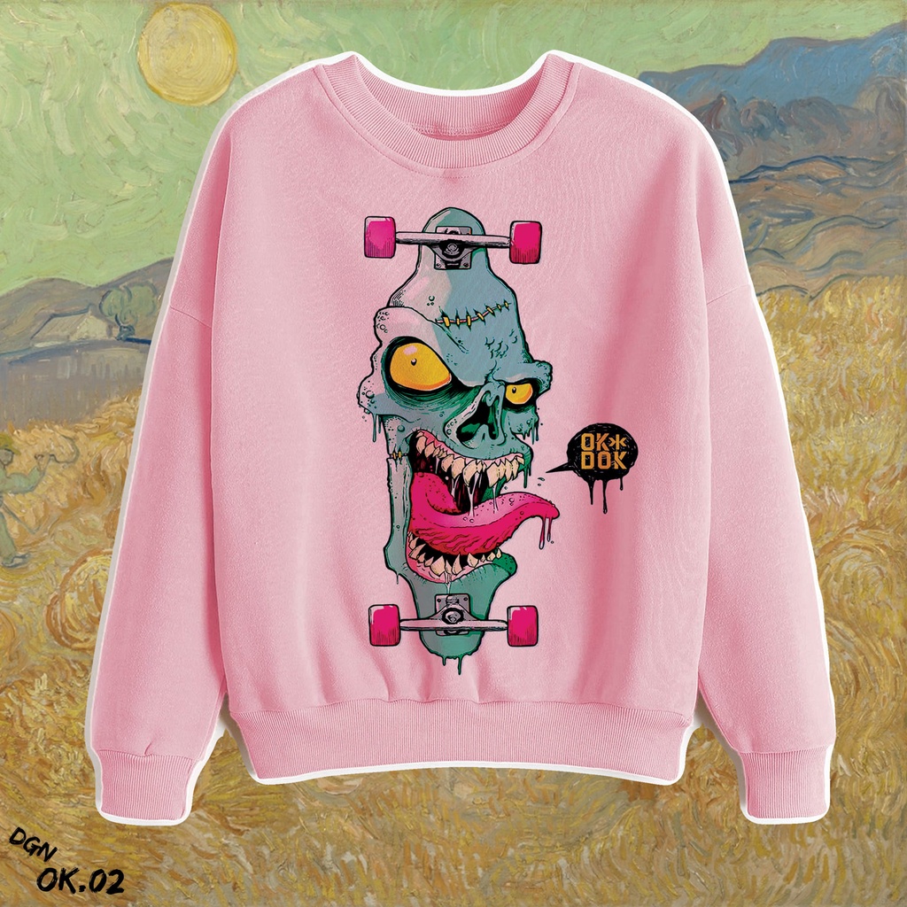 Áo Dài Tay màu hồng thiết kế OK.02