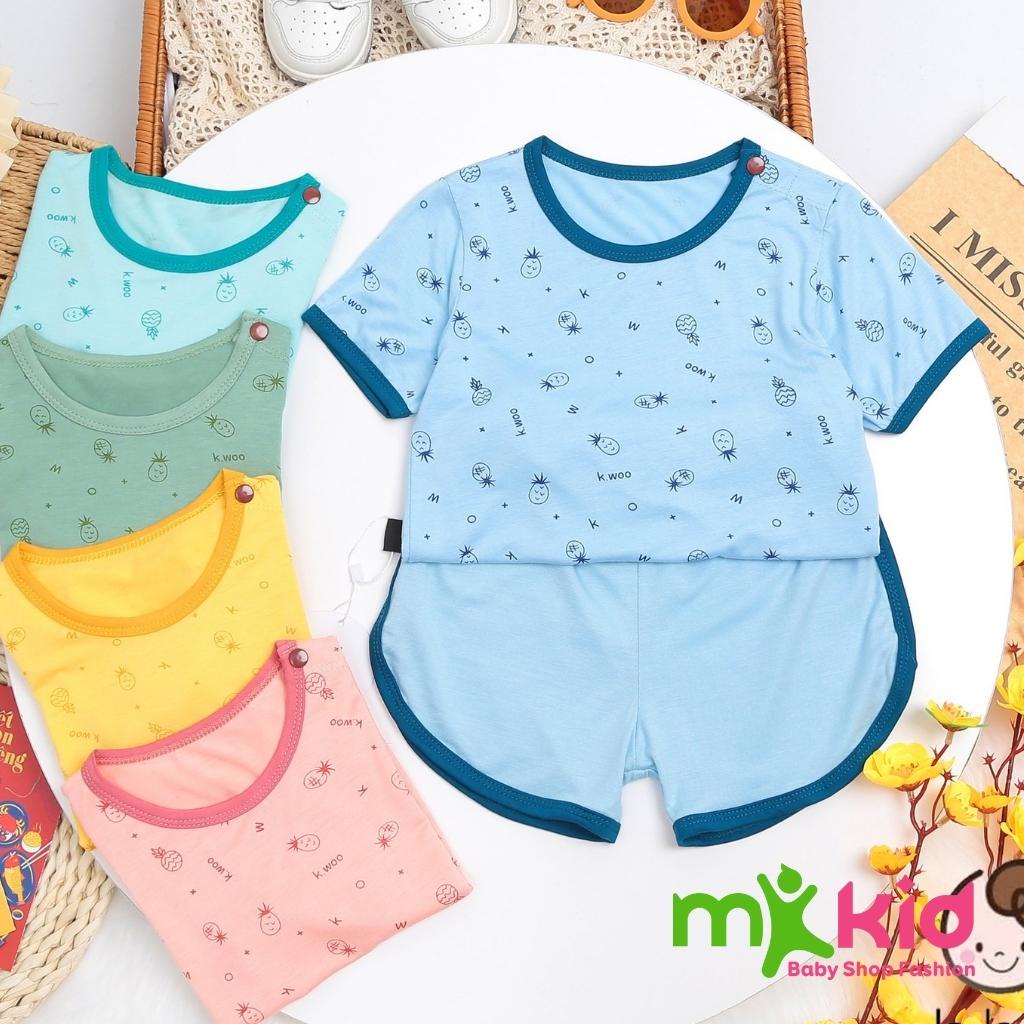 Bộ quần áo cộc tay MK KID cho bé trai bé gái chất thun lạnh họa tiết trái thơm xinh xắn mềm mịn mặc cực mát mùa hè - CTT