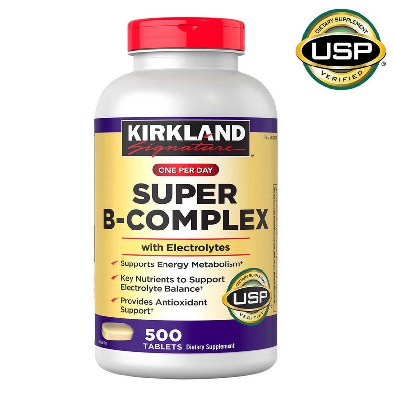 Viên uống Vitamin B tổng hợp Super B-Complex Kirkland 500 viên