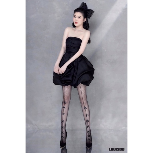 Đầm váy hotgirl dự tiệc cúp ngực xoè bồng dún tầng