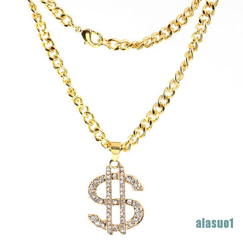 1 Vòng cổ Mạ Vàng Đính Đá Phong Cách Hip Hop