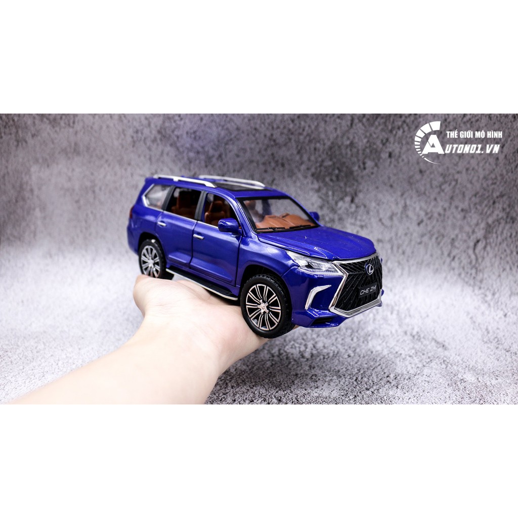 MÔ HÌNH XE LEXUS LX570 BLUE 1:24 CHEZHI 7174