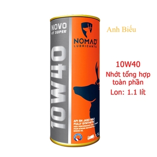 Nhớt xe máy tổng hợp toàn phần nomad 1.1l api sn- jaso ma2 10w40 dầu nhớt nhập khẩu thái lan