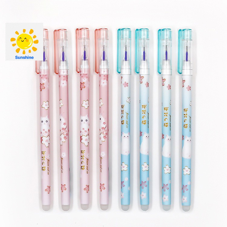 Bút bi mực gel màu xanh có thể xoá được