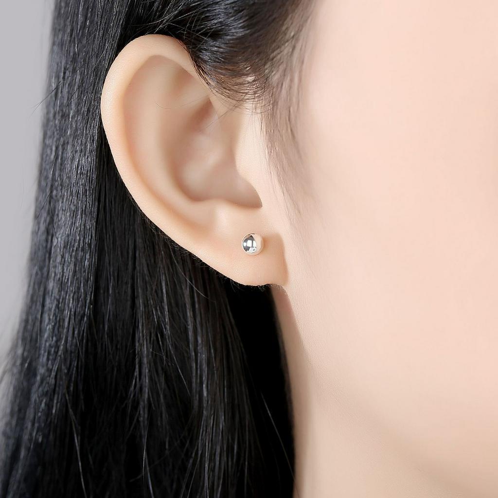 bông tai khuyên tai tròn xoắn ốc bằng thép titan không gỉ