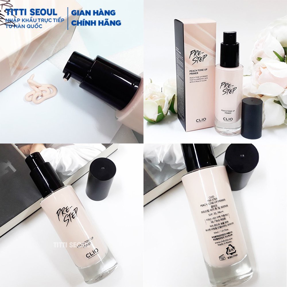 Kem Lót Trắng Da Nâng Tone Tức Thì Clio Pre Step Peach Tone Up Primer 30ml