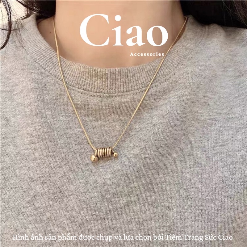 [NEW ITEMS] Dây chuyền/ Vòng cổ titan không gỉ thiết kế trendy đơn giản cá tính hình xoắn Beatrix Ciao