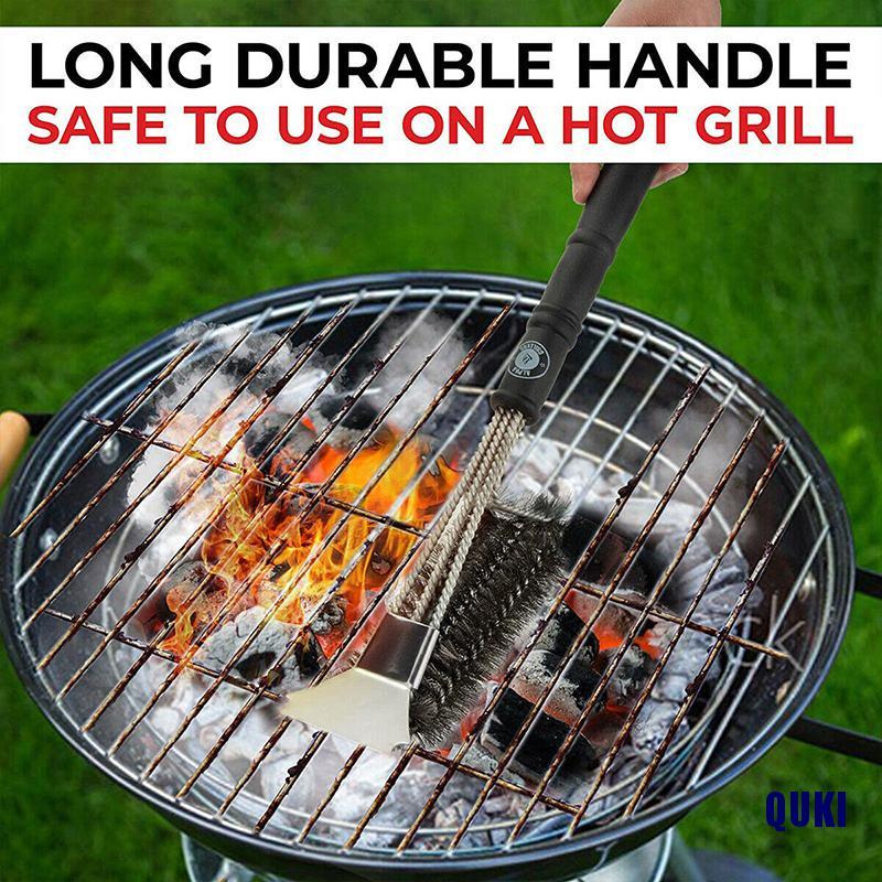 BBQ Bàn chải sợi thép không gỉ làm sạch bếp nướng sạch sẽ vệ sinh nhà bếp