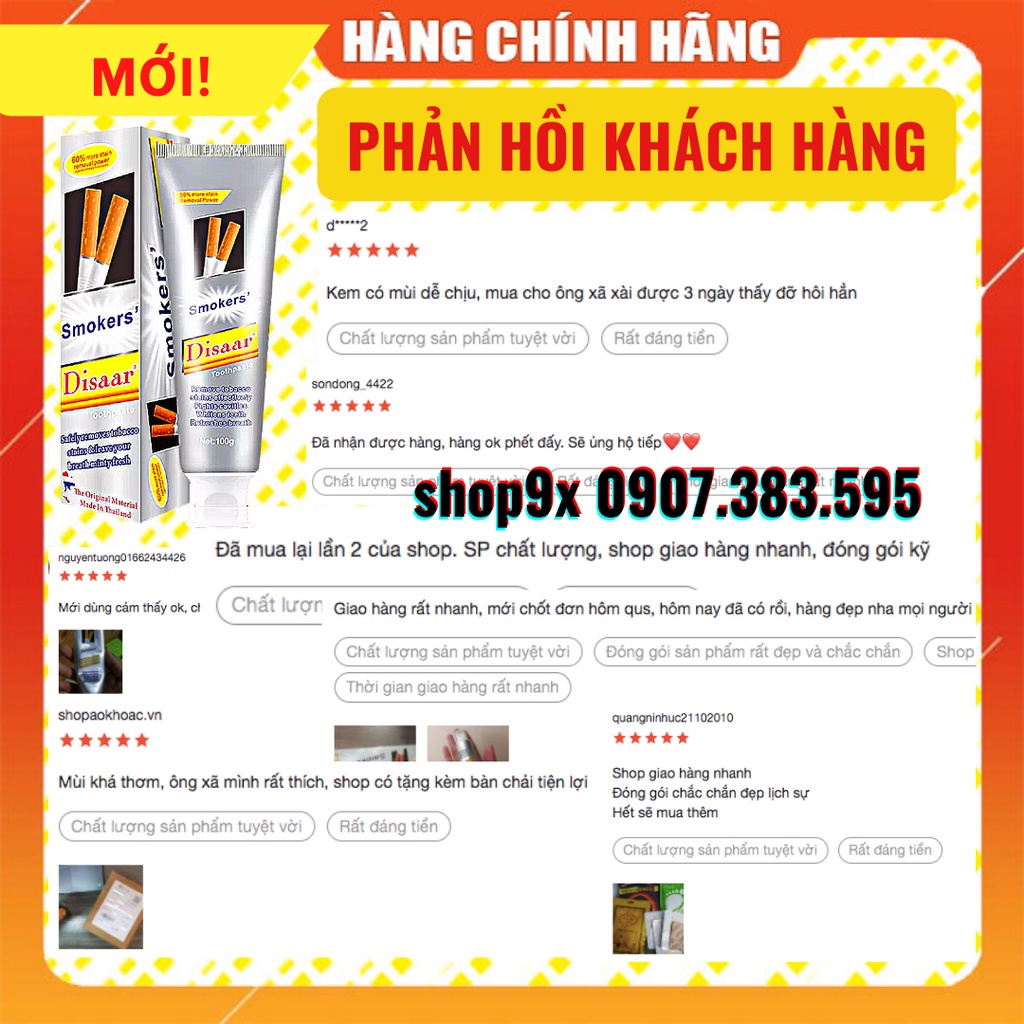 (Chính Hãng) Kem Đánh Răng Cho Người Hút Thuốc Lá Disaar