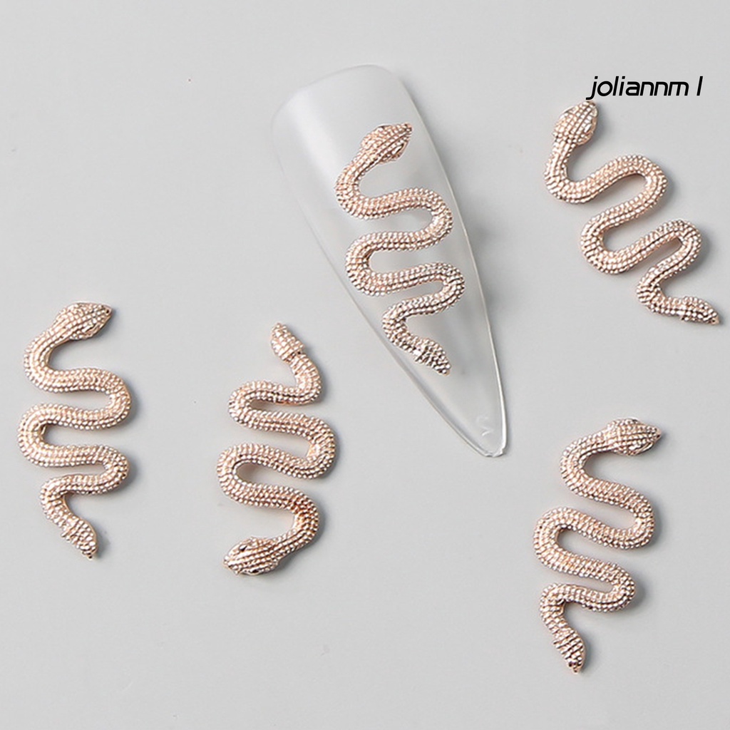 Bộ 10 Phụ Kiện Trang Trí Móng Tay Hình Rắn Lấp Lánh Cho Nữ