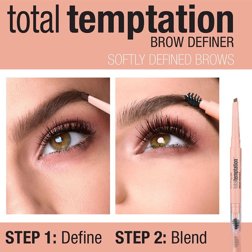 Chì kẻ mày Maybelline Total Temptation Brow Definer hãng xách tay Mỹ