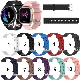 Dây đeo silicon cho Garmin Venu SQ 2 / venu2 plus Forerunner 645 645M 245 245 245M Dây đeo cổ tay thể thao mềm chống nước thể thao thời trang
