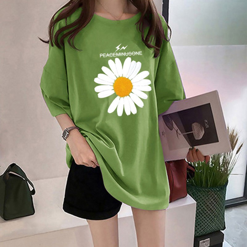 Áo Thun Nữ Tay Ngắn Dáng Rộng Phong Cách Hàn Quốc