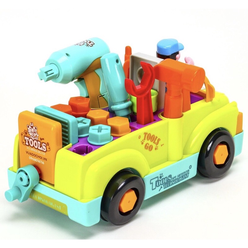 Xe ô tô cơ khí Hola toys.Xe sửa chữa.Đồ chơi thông minh 6109