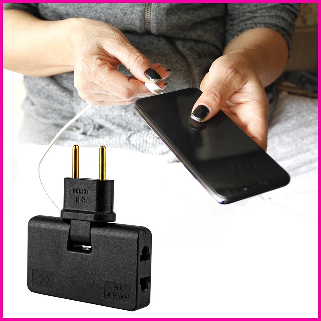 Ổ Cắm Điện Gắn Tường Mini Một Trong Ba Góc 180 Độ Không Dây Llrnvn