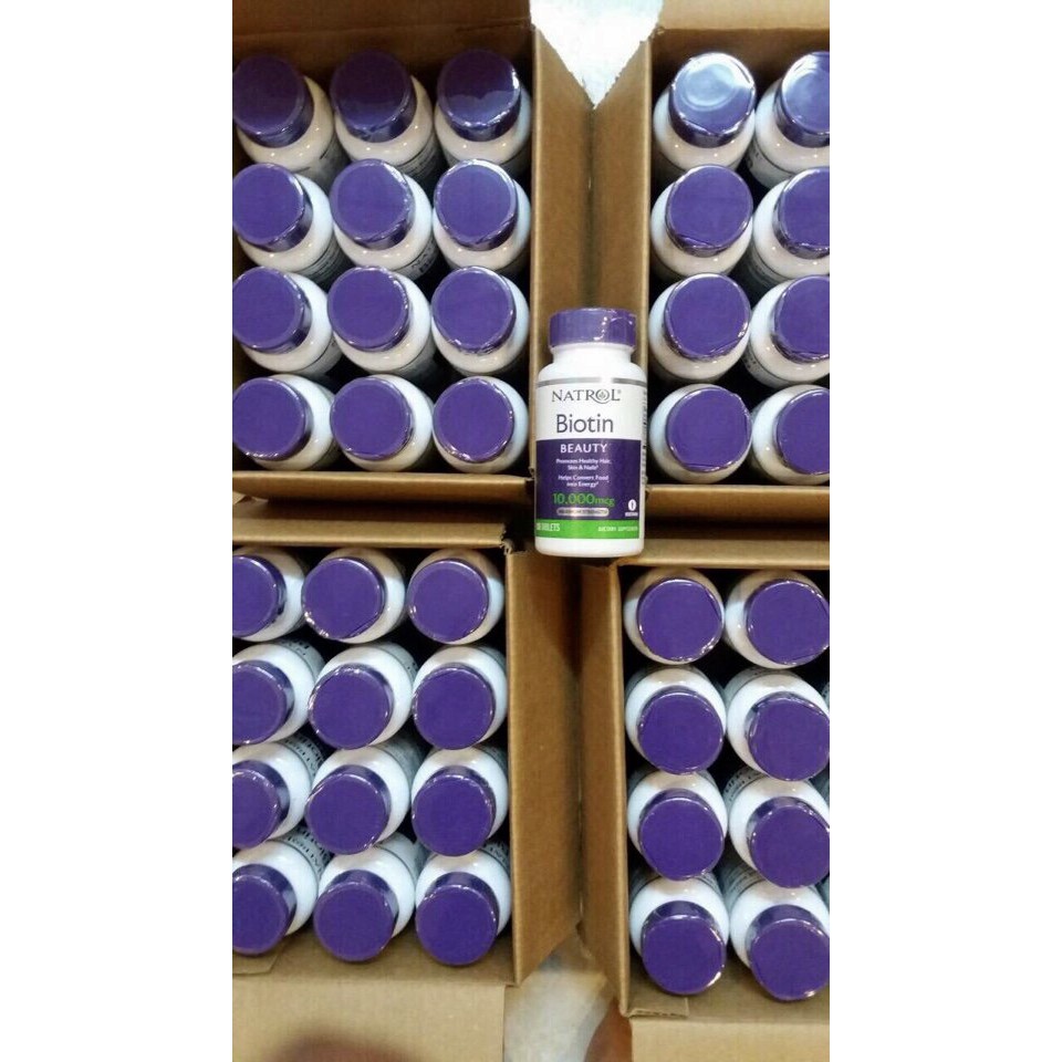 Hộp 100 viên Natral biotin Beauty 10,000mcg hỗ trợ ngăn ngừa rụng tóc và mọc tóc của Mỹ | BigBuy360 - bigbuy360.vn