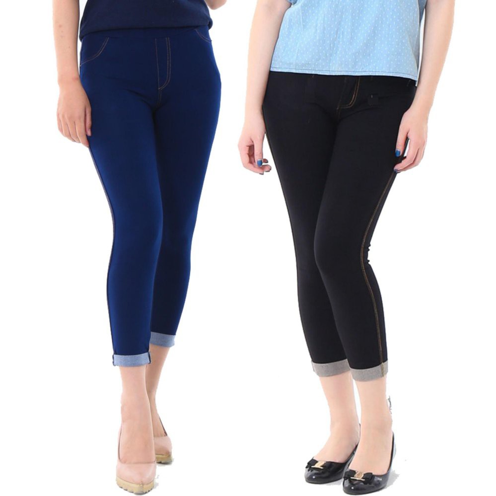 Quần ngố giả jeans ĐEN thời trang