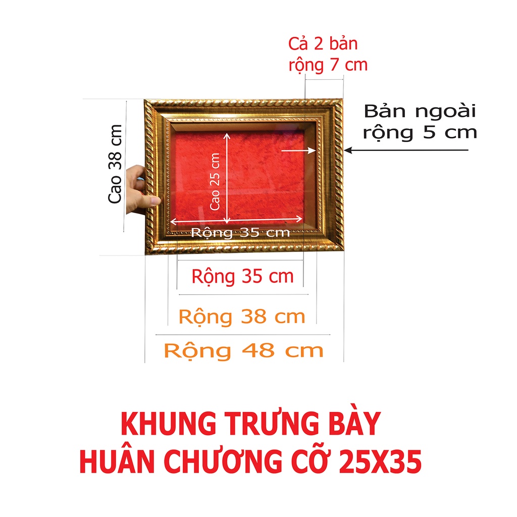 Khung Trưng Bày Huy Chương, Khung Huân Chương