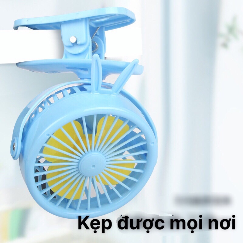 Quạt kẹp bàn, quạt mini để bàn, chạy bằng pin
