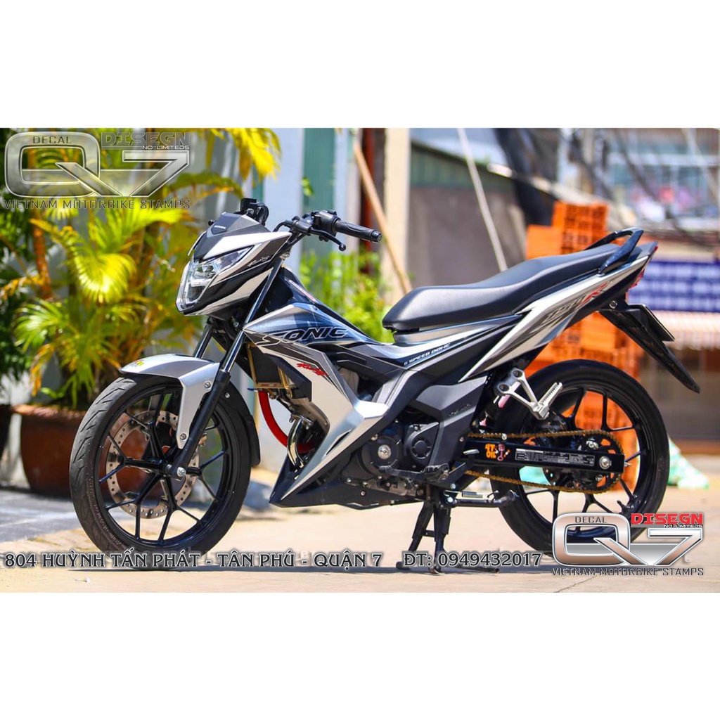 Tem Rời SONIC 150 Trắng Bạc - decalq7