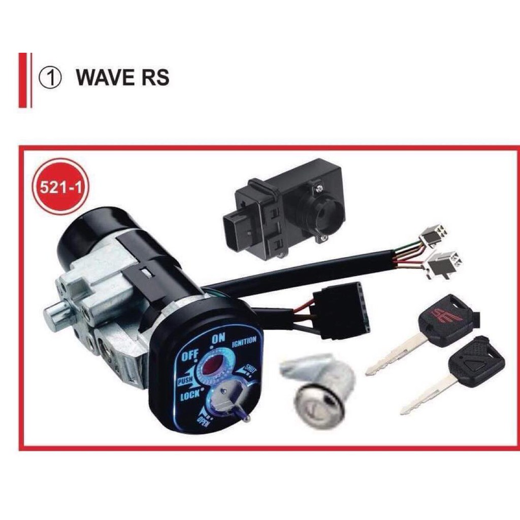 Ổ khóa chống trộm ,WAVE 110. WAVE RSX, WAVE BLADE dòng 2 cạnh mặt đèn led, chống trộm siêu cấp, chống dắt xe, tìm