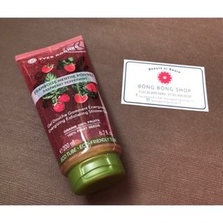 Gel tắm tẩy da chết Yves Rocher hương mâm xôi bạc hà 200ml