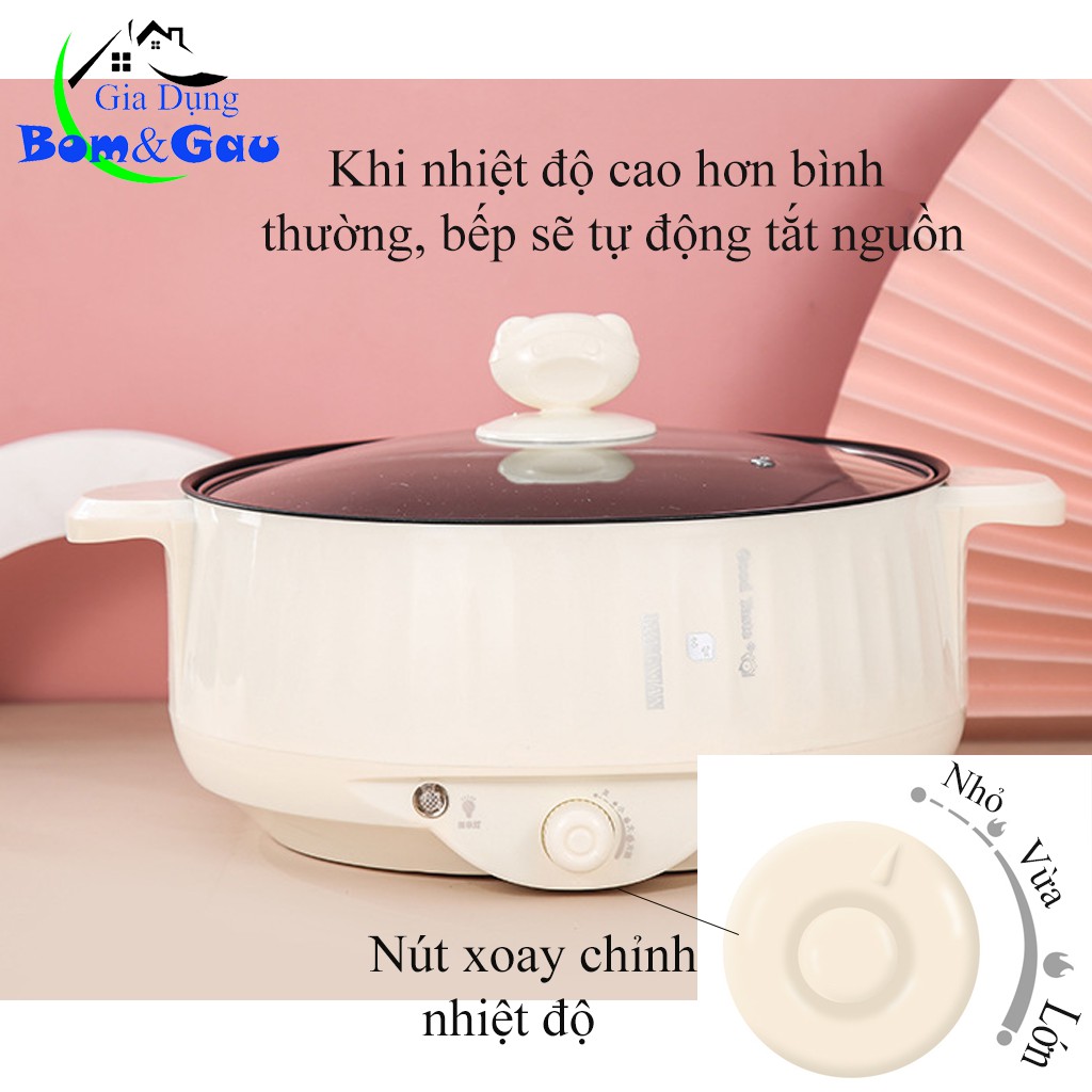 [TẶNG 7 MÓN NHÀ BẾP]Bếp Điện, Nồi Lẩu Điện Mini Đa Năng Chống Dính Cao Cấp, Làm Nóng Nhanh, Bảo Hành 6 Tháng BLAR01