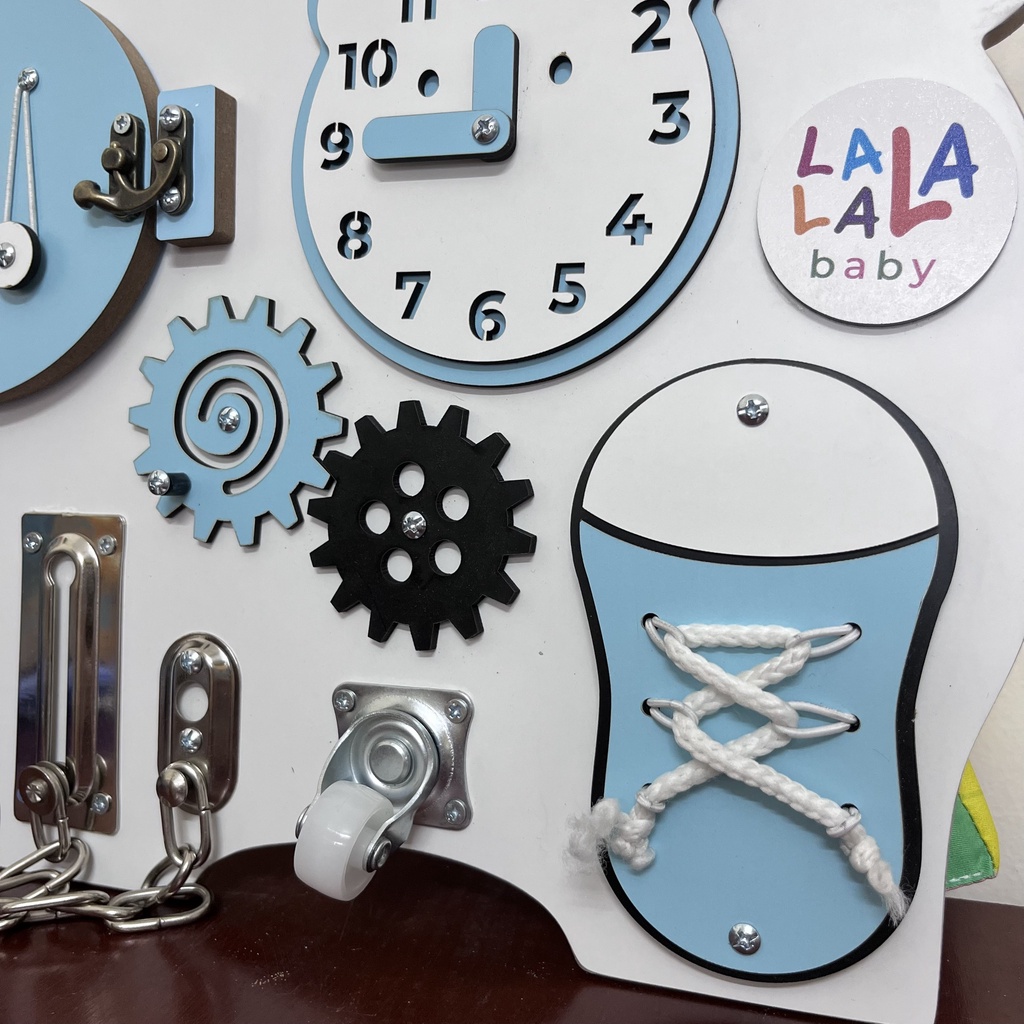 Bảng bận rộn - Busy board rèn luyện vận động tinh anh hình con vật đáng yêu thương hiệu Lalala baby .