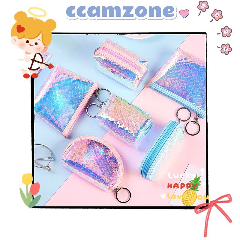 Ví Móc Khóa Mini Vảy Cá Hologram HB011 Ccamzone