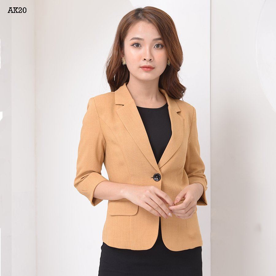 Vest nữ hàn quốc tay ngắn thanh lịch chất đẹp, lên form chuẩn có size to(bigsize) | BigBuy360 - bigbuy360.vn