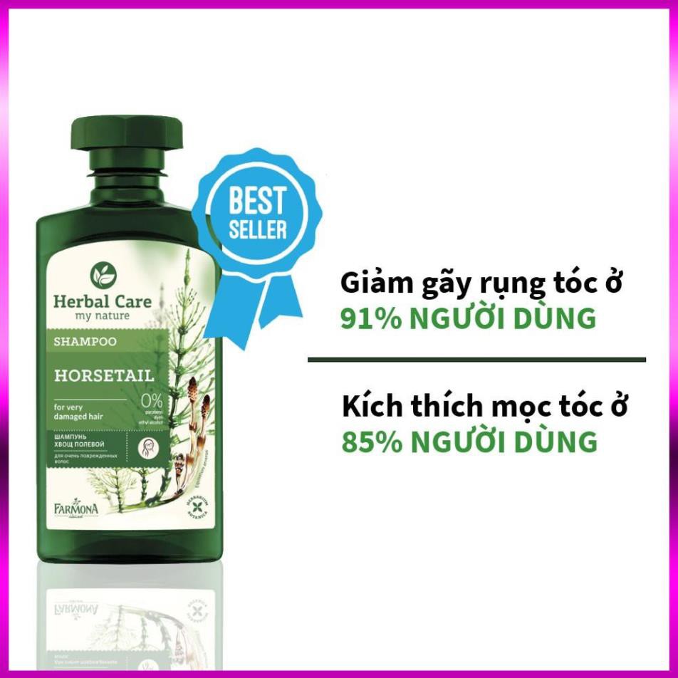 Dầu gội dưỡng tóc ngăn rụng tóc phục hồi ngừa hư tổn tóc, làm mượt tóc từ cỏ đuôi ngựa HERBAL CARE Horsetail Shampoo