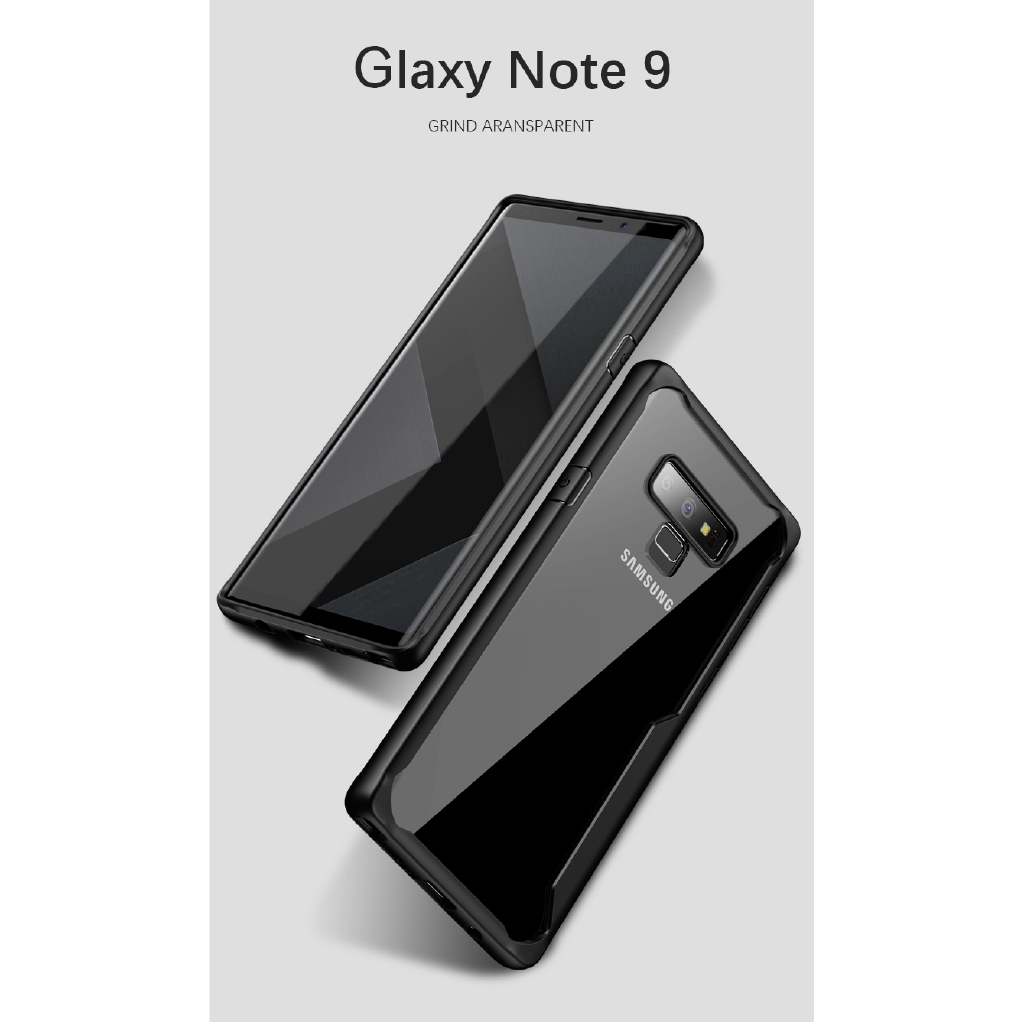 Ốp lưng silicon trong suốt viền màu chuyên dụng cho Samsung Galaxy Note 9