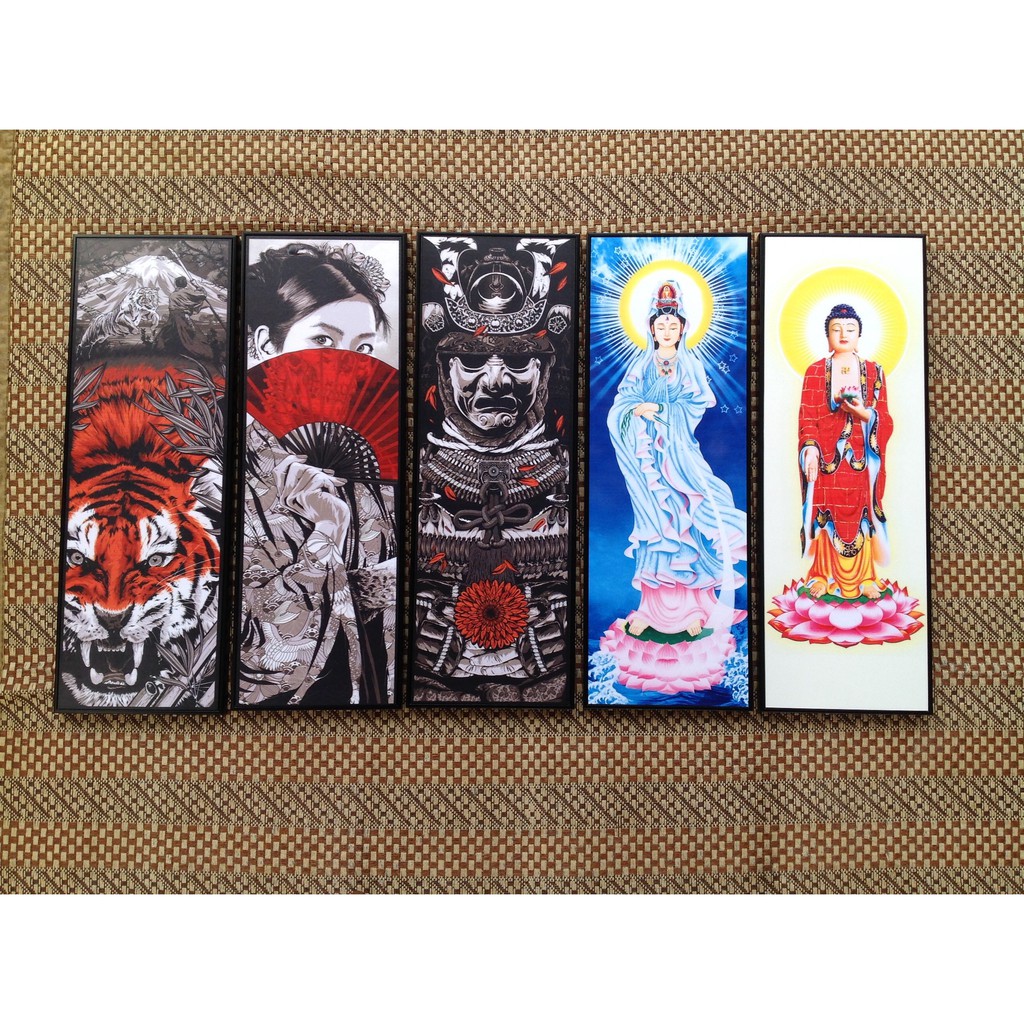 Tranh Trang Trí Tiệm Xăm-Tattoo, Cà Phê, Trà Tranh - Phong Cách Tranh Nhật Bản  Retro, Vintage