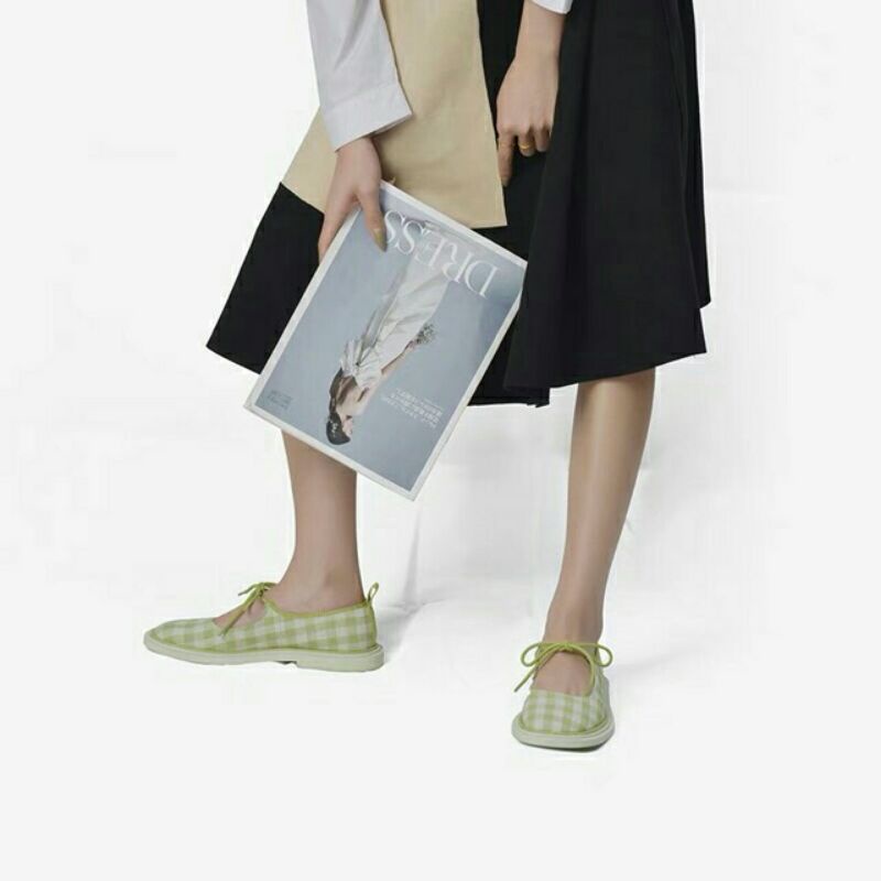 Giày lolita kẻ sọc C&K xuất xịn