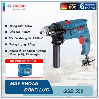 Máy khoan động lực Bosch GSB 550 Bảo hành điện tử 6 tháng