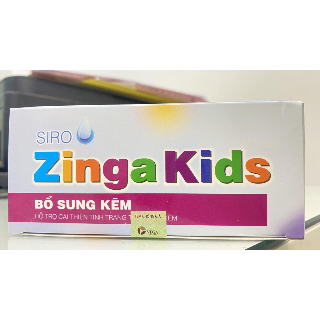 Siro Kẽm Ống Zinga Kids Giúp Bé Tăng Đề Kháng,Tiêu Hóa Tốt,Kích Thích Ăn Ngon Cho Bé.Hộp 20 Ống